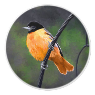 Oriole Painting - Original Bird Art Knopp