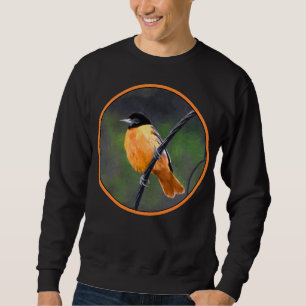 Oriole Painting - Original Bird Art Lång Ärmad Tröja