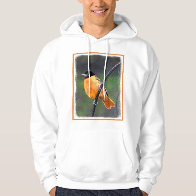 Oriole Painting - Original Bird Art Munkjacka (Framsida)