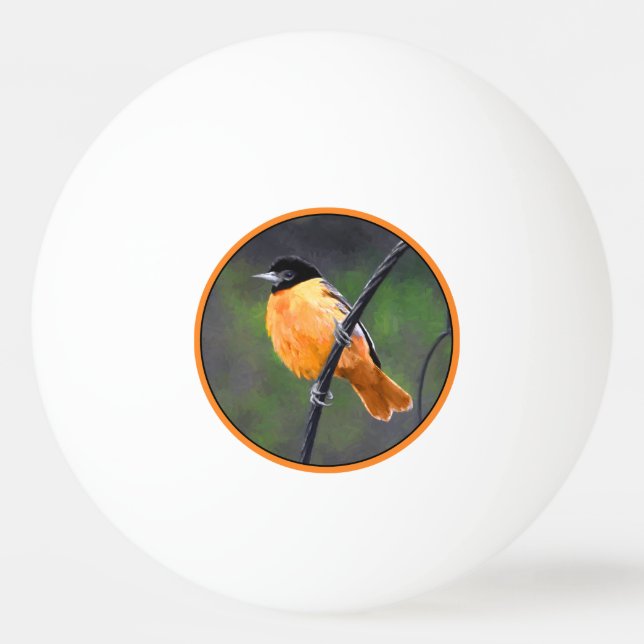 Oriole Painting - Original Bird Art Pingisboll (Framsidan)