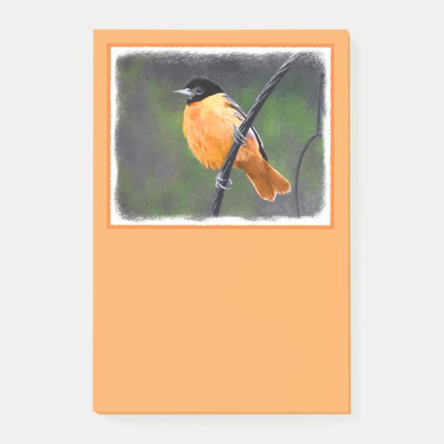 Oriole Painting - Original Bird Art Post-it Block (Framsida)