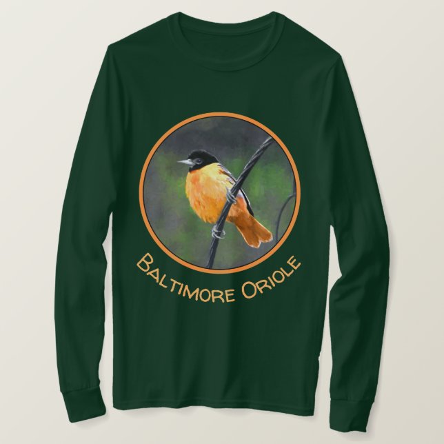 Oriole Painting - Original Bird Art T Shirt (Design framsida)