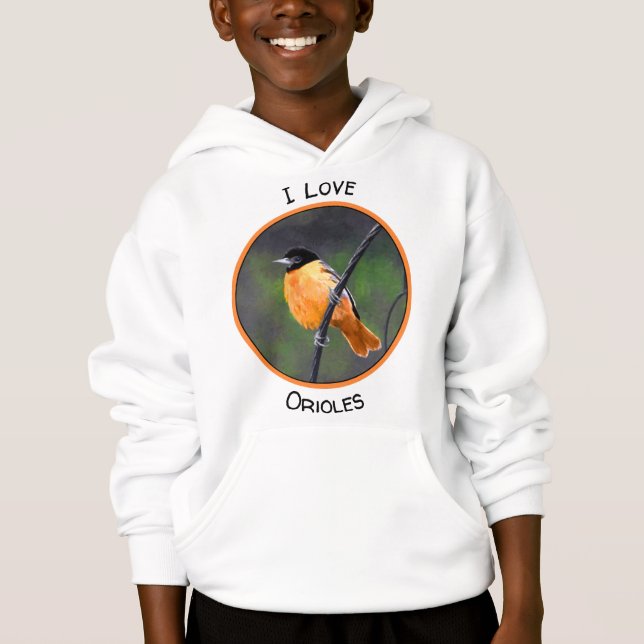 Oriole Painting - Original Bird Art T Shirt (Framsida)