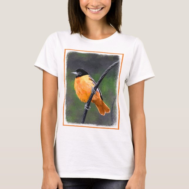 Oriole Painting - Original Bird Art Tröja (Framsida)