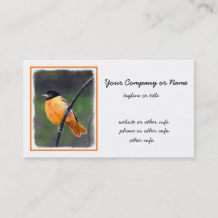 Oriole Painting - Original Bird Art Visitkort