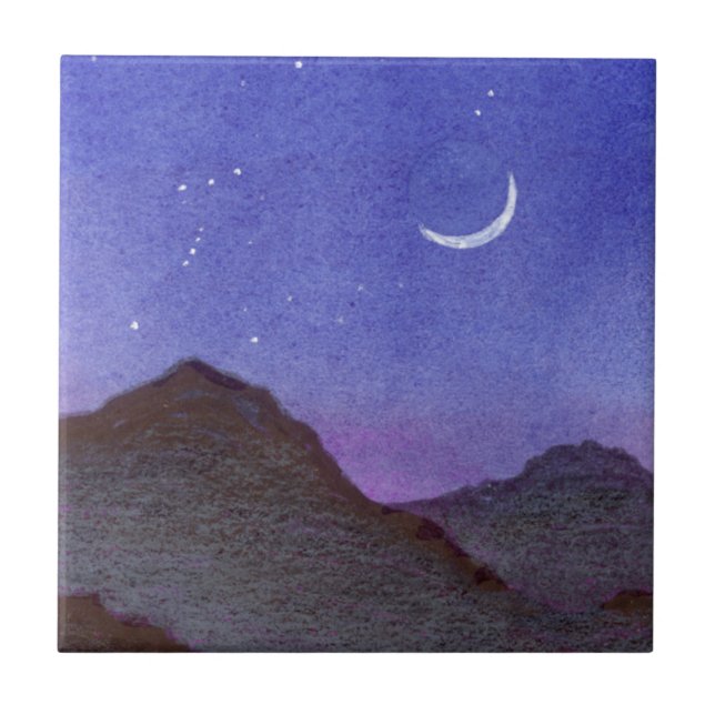 Orion & Halvmåne Bergen Kakelplatta (Framsidan)