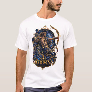 Orion Himmelsk Jägare Guld Konstellation Myto T Shirt
