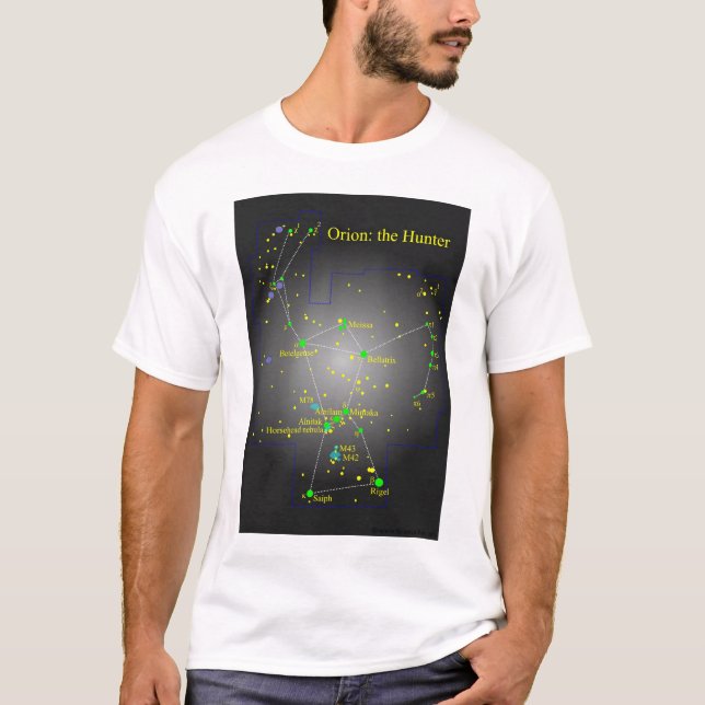 Orion jägarekonstellationen tee shirt (Framsida)