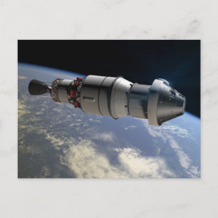 Orion kapsel och Delta IV övre stadiet i omloppsba Vykort