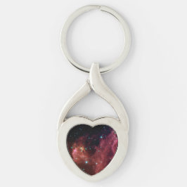 Orion konstellation vred hjärtametall Keychain Twisted Heart Silverfärgad Nyckelring