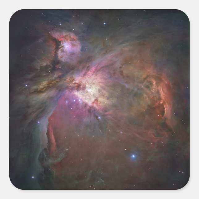 Orion Nebula 2 Fyrkantigt Klistermärke (Framsida)