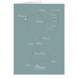 Orion Nebula Astronomical Chart Hälsningskort
