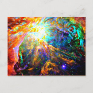 Orion nebula - emissionnebuli vykort