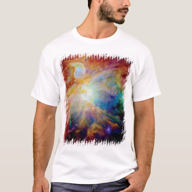 Orion Nebula Hubble Spitzer Telescope Space Photo Tee Shirt (Framsida)