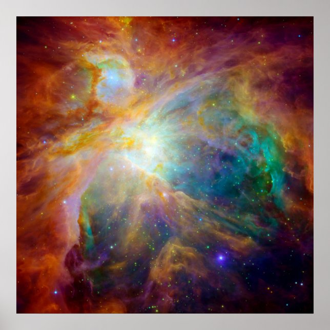 Orion Nebula (Hubble & Spitzer Telescopes) Poster (Framsidan)