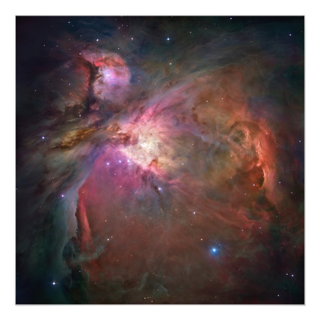 Orion Nebula Hubble telescope Space universum cosm Fototryck (Framsidan)
