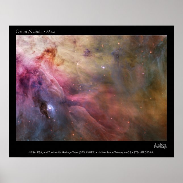 Orion Nebula M42 HST-poster Poster (Framsidan)