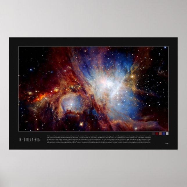 Orion nebula (Messier42, M42) Poster (Framsidan)
