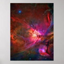 Orion Nebula och Trapezium Stars Poster