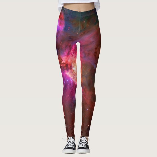 Orion Nebula och Trapezium Stars rymdträning Leggings (Framsida)
