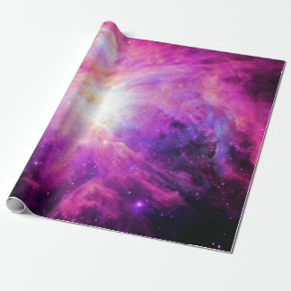 Orion Nebula Rosa Lila Galaxy Wrapping Papper Presentpapper