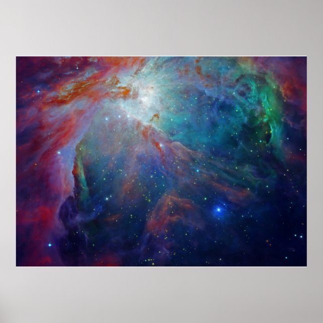 Orion Nebula shimmering Blue NASA Poster (Framsidan)