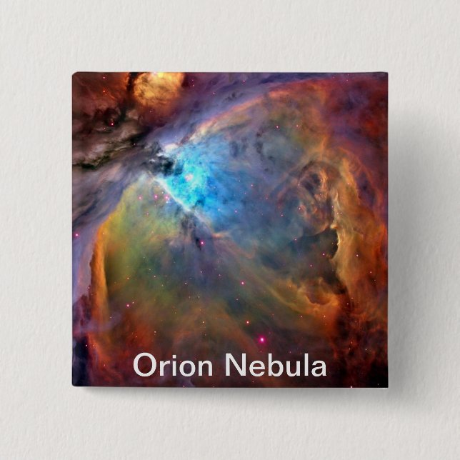 Orion Nebula Space Galaxy Button Knapp (Framsida)