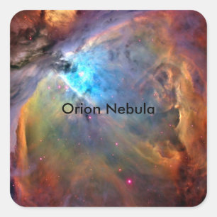Orion Nebula Space Galaxy Fyrkantigt Klistermärke