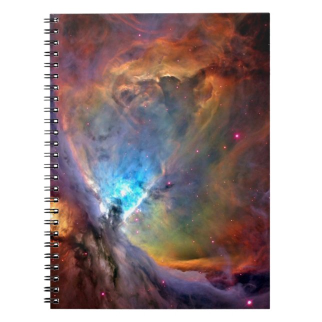 Orion Nebula Space Galaxy låg kontrast Anteckningsbok Med Spiral (Framsidan)