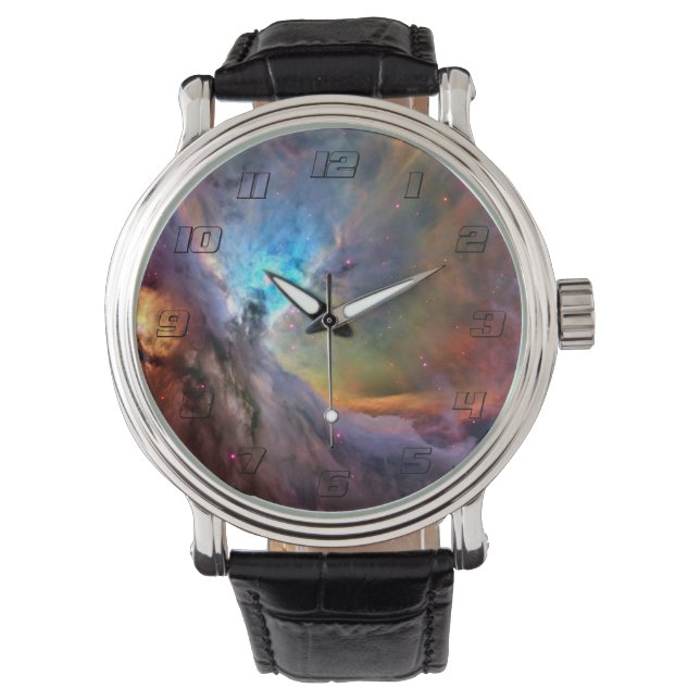 Orion Nebula Space Galaxy låg kontrast Armbandsur (Framsida)