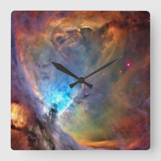 Orion Nebula Space Galaxy låg kontrast Fyrkantig Klocka