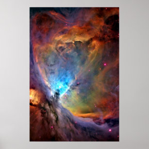 Orion Nebula Space Galaxy låg kontrast Poster