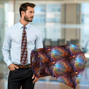 Orion Nebula Space Galaxy Tiled Necktie Slips