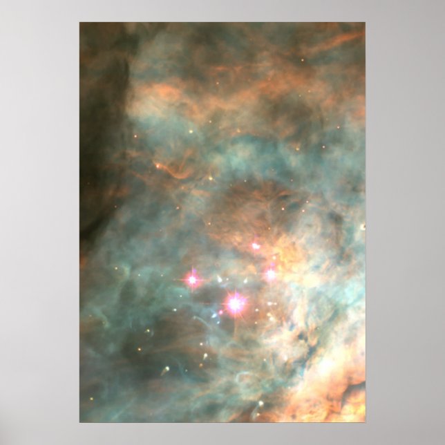 Orion Nebulas Trapezium Cluster Poster (Framsidan)