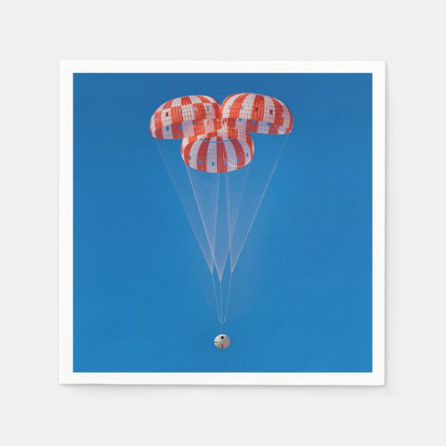 Orion Spacecraft Fallskärm landning Pappersservett (Framsidan)