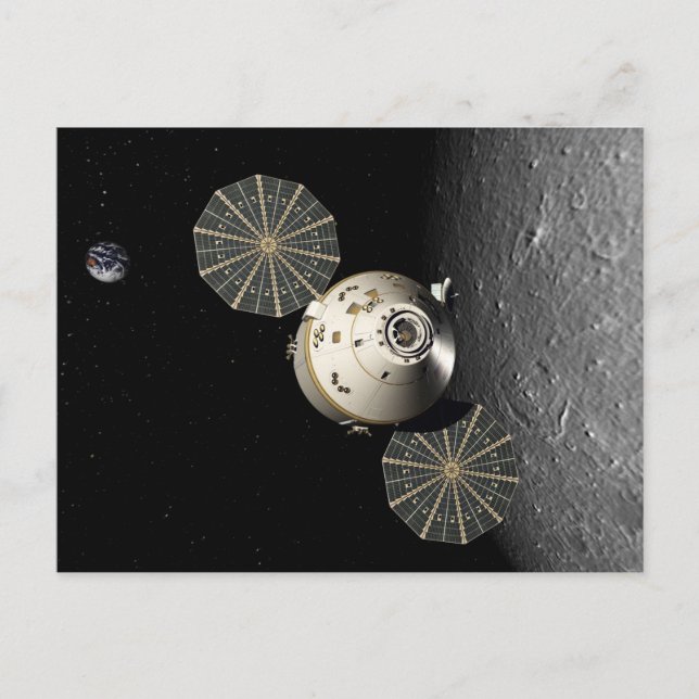 Orion Spacecraft i Lunar Orbit Vykort (Framsida)