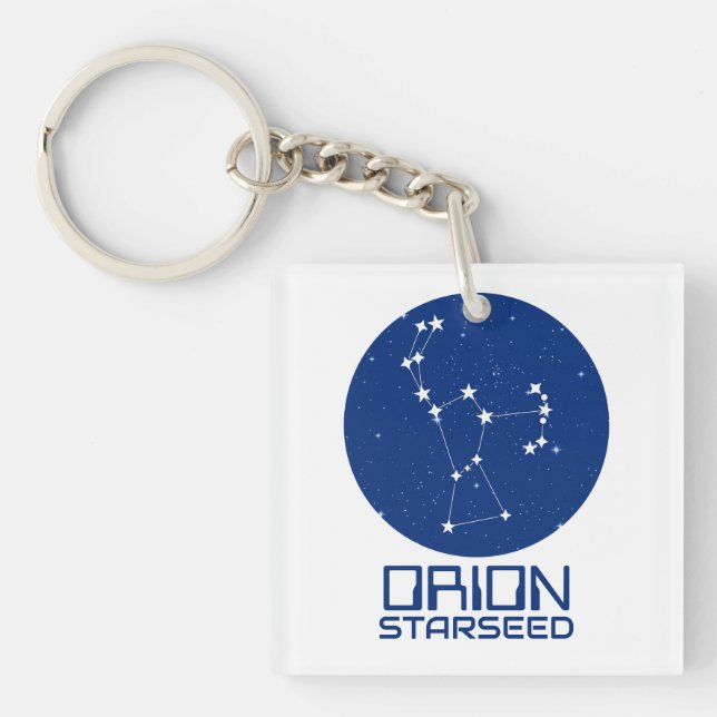 Orion Starseed Keychain - Blue & White Design (Framsidan)