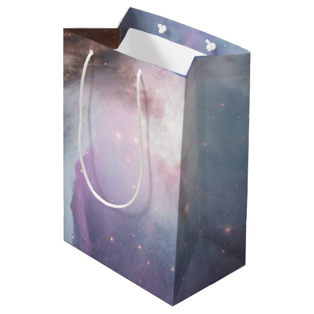 Orionnebulosan astronomi blå brun beige himmel stj (Baksidan Vinklad)