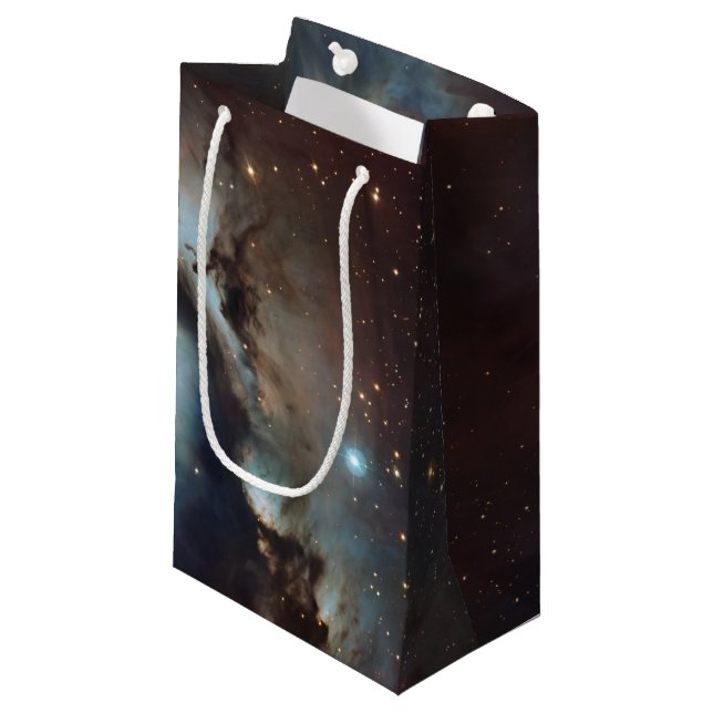 Orionnebulosan astronomi blå brun beige himmel stj (Framsidan Vinklad)