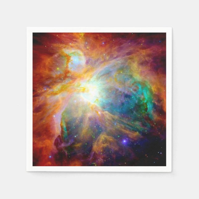 Orionnebulosan Färgglad Galax Pappersservetter (Framsidan)