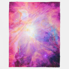 Orionnebulosan färgrik rosa lila fleecefilt