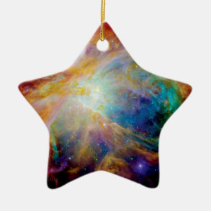 Orionnebulosan Hubble Spitzer Teleskop Rymdbild Julgransprydnad Keramik