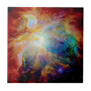 Orionnebulosan Hubble Spitzer-teleskop Rymdfoto Kakelplatta
