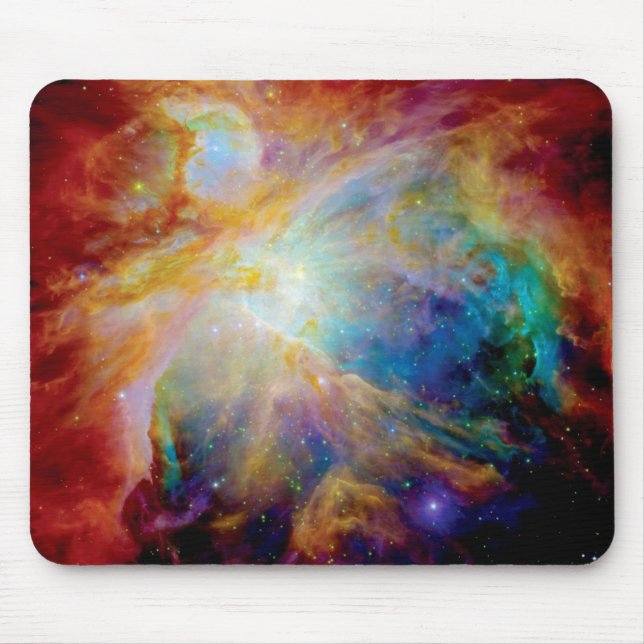 Orionnebulosan Hubble Spitzer-teleskop Rymdfoto Musmatta (Framsidan)