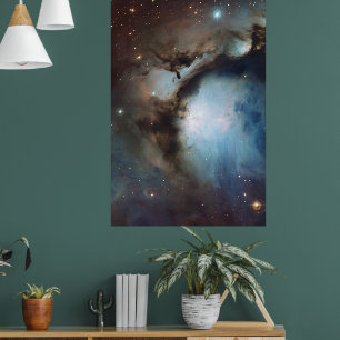 Orionnebulosan Messier 78 verklig rymdfoto Poster