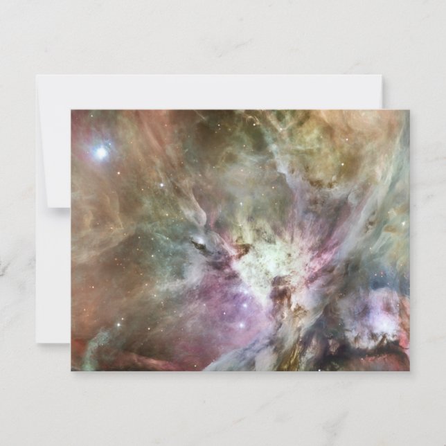 Orionnebulosan Pasteller Inbjudningar (Framsida)
