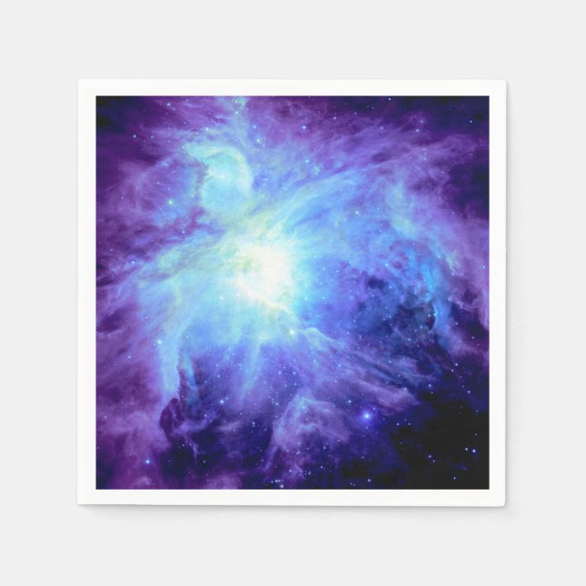 Orionnebulosan Periwinkle Blå Galax Pappersservett (Framsidan)
