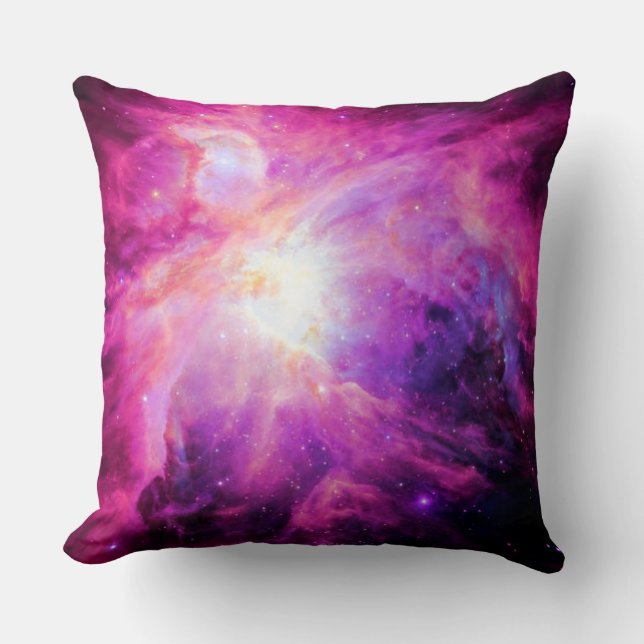 Orionnebulosan Rosa Lila Galax Kudde (Framsida)