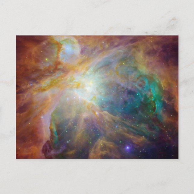 Orionnebulosan stjärnor komposit vykort (Framsida)