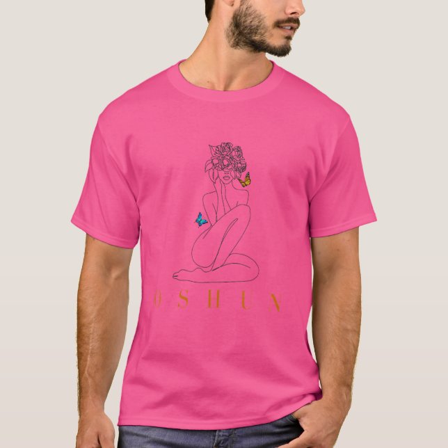 Orisha Oshun guddess gudinna från den femininistis T Shirt (Framsida)
